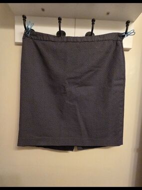 Liz Claiborne Career Pencil Skirt Sz 16 Black White Geometric Micro Print Lined